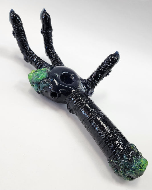 Rated R Glass Alien Hand Pipe