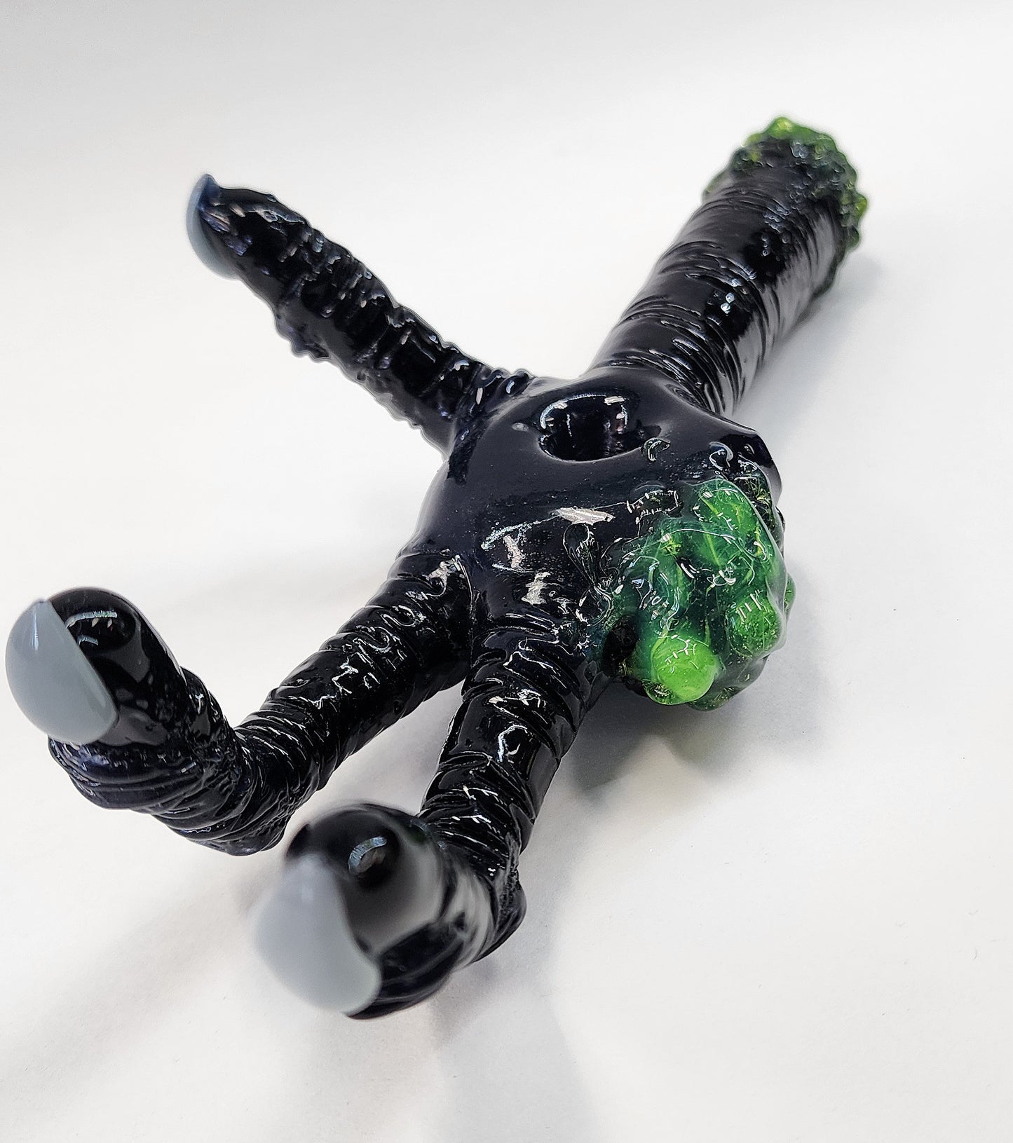Rated R Glass Alien Hand Pipe