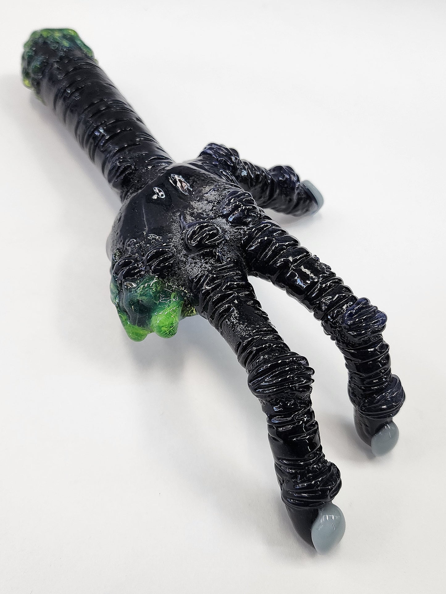 Rated R Glass Alien Hand Pipe