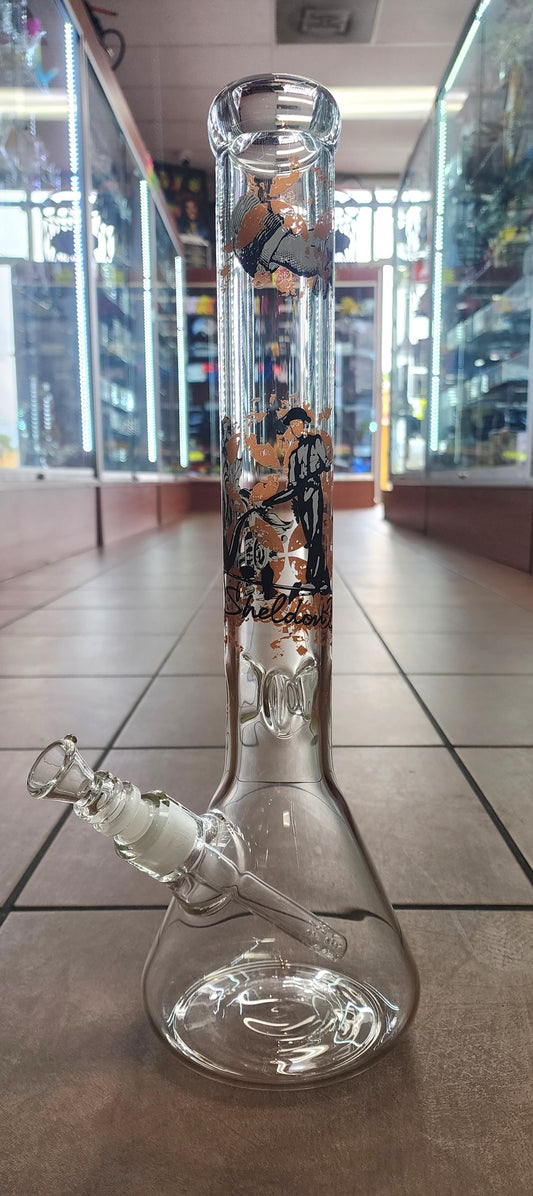 Sheldon Black "Man Balancing w/ Gears" Beaker