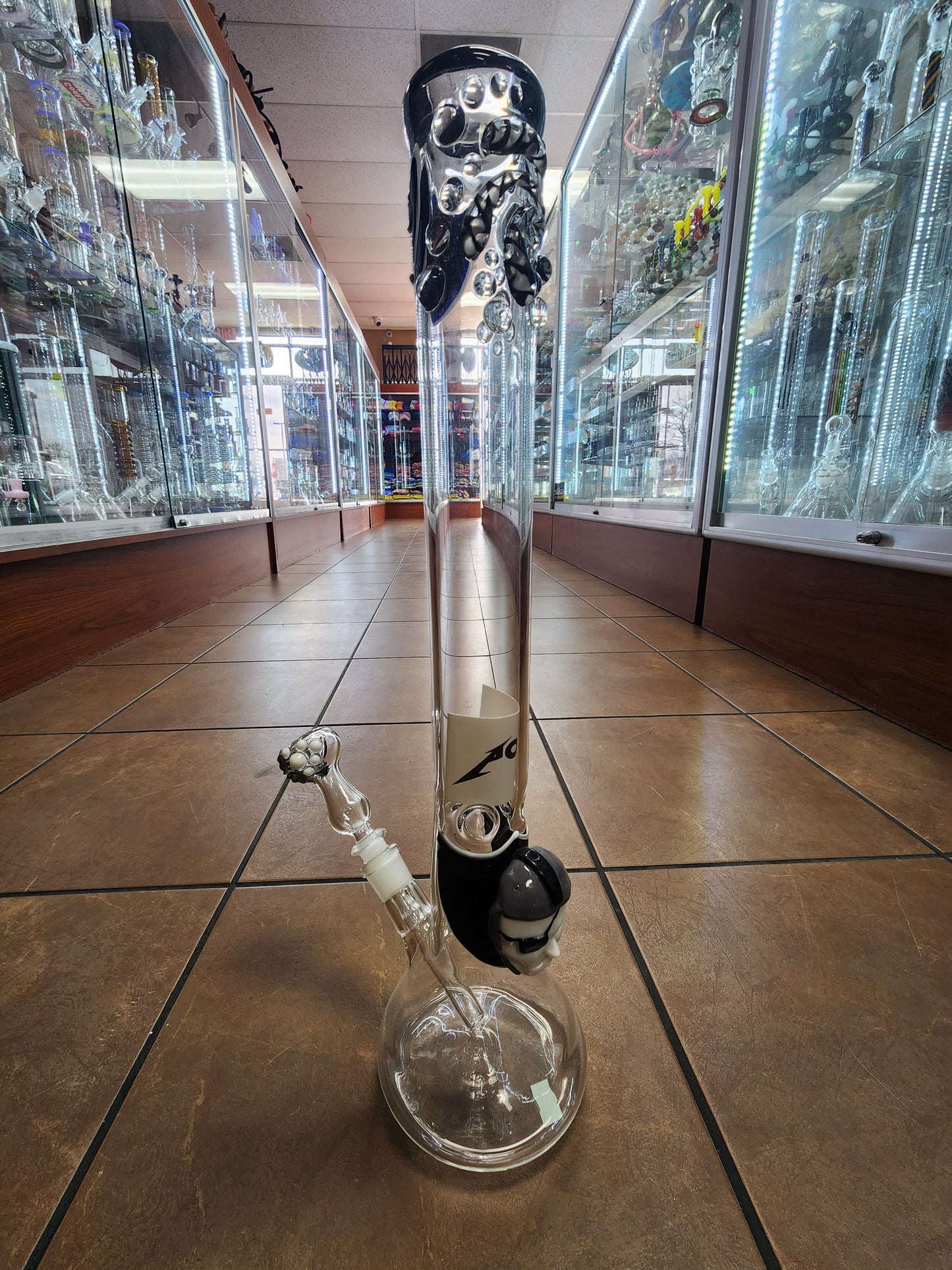 Dave "Popa" Popowitz Raiders Glass Beaker Bong