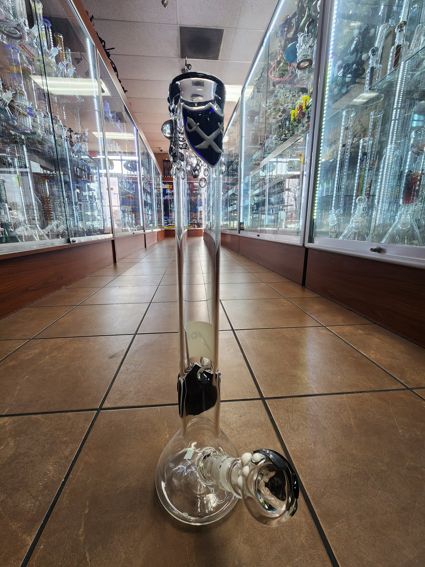 Dave "Popa" Popowitz Raiders Glass Beaker Bong